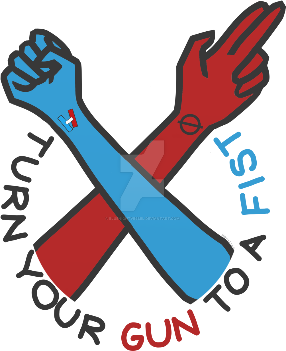 More Like Twenty One Pilots 'turn Your Gun To A Fist - Guns To A Fist (1024x1245)
