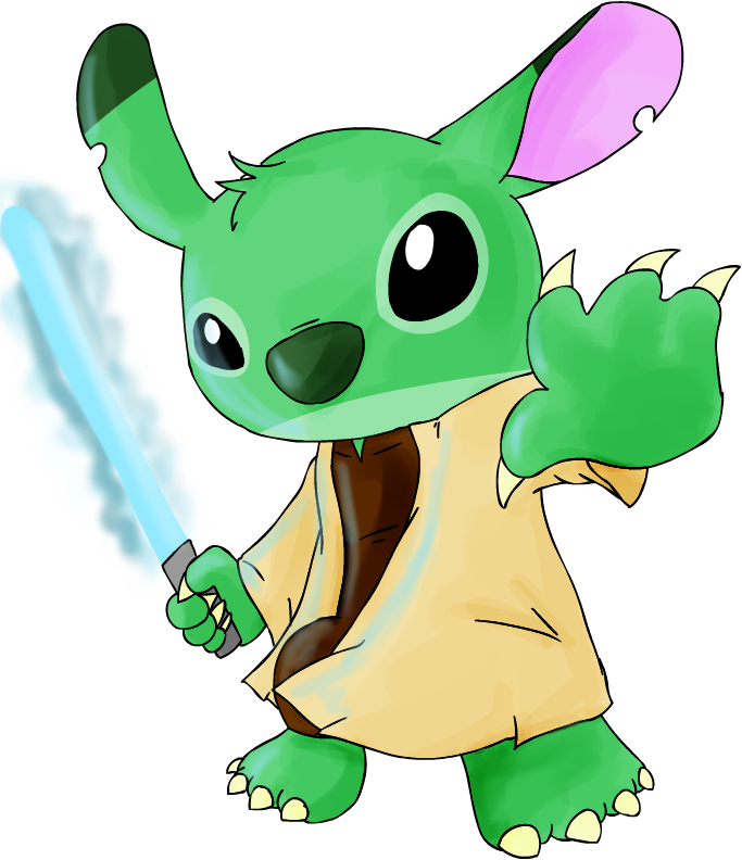 Yoda Stitch By Leniproduction - Yoda Stitch Png (683x792)