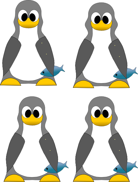 Free Vector Tux Clip Art - Fish Clip Art (450x595)