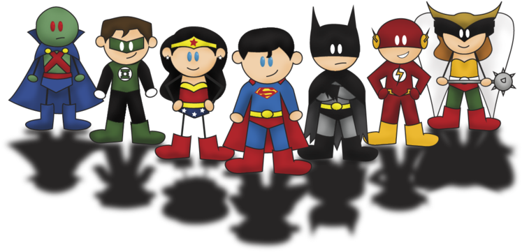 The Justice League By Ardnemla - Cartoon (900x377)