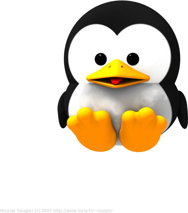 3d Baby Gnu And Tux - Thank You For Your Attention Please Clap (800x800)