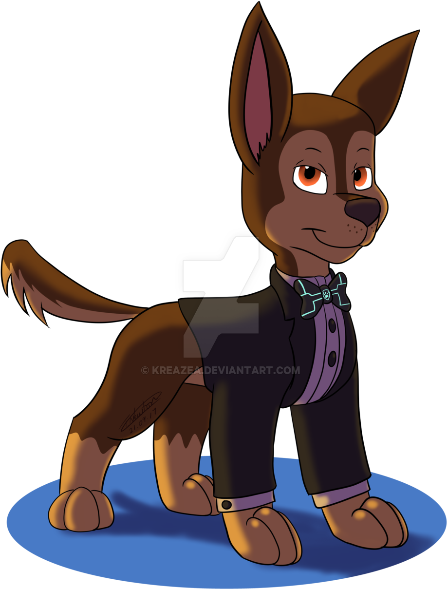 Chase In Tux Ver - Paw Patrol Chase The Werewolf (1024x1242)