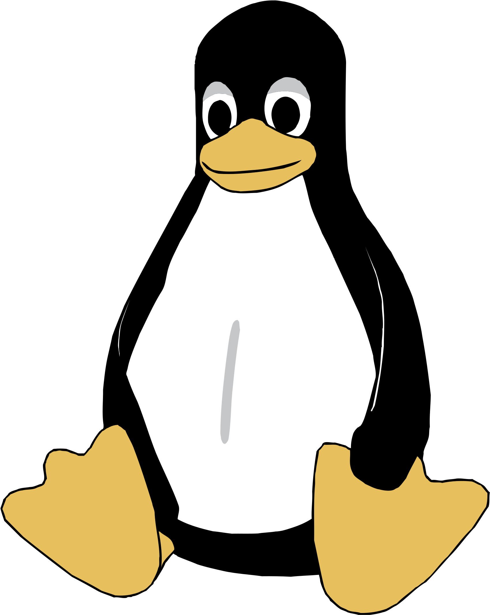 Linux Tux Logo Png Transparent - Linux Logo (2400x2400)