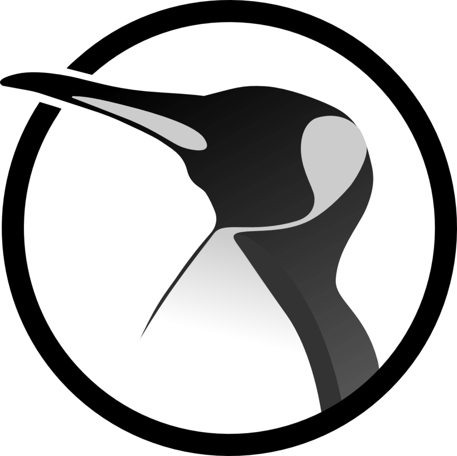 Tux Logo Circle Bw By Berradev - Linux Logo Circle (895x892)