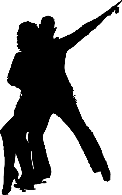Disco Dancer Silhouette - Silhouette Dance Couple Png (401x640)
