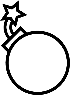 Bomb Outline Vector - Bomb Outline (400x400)