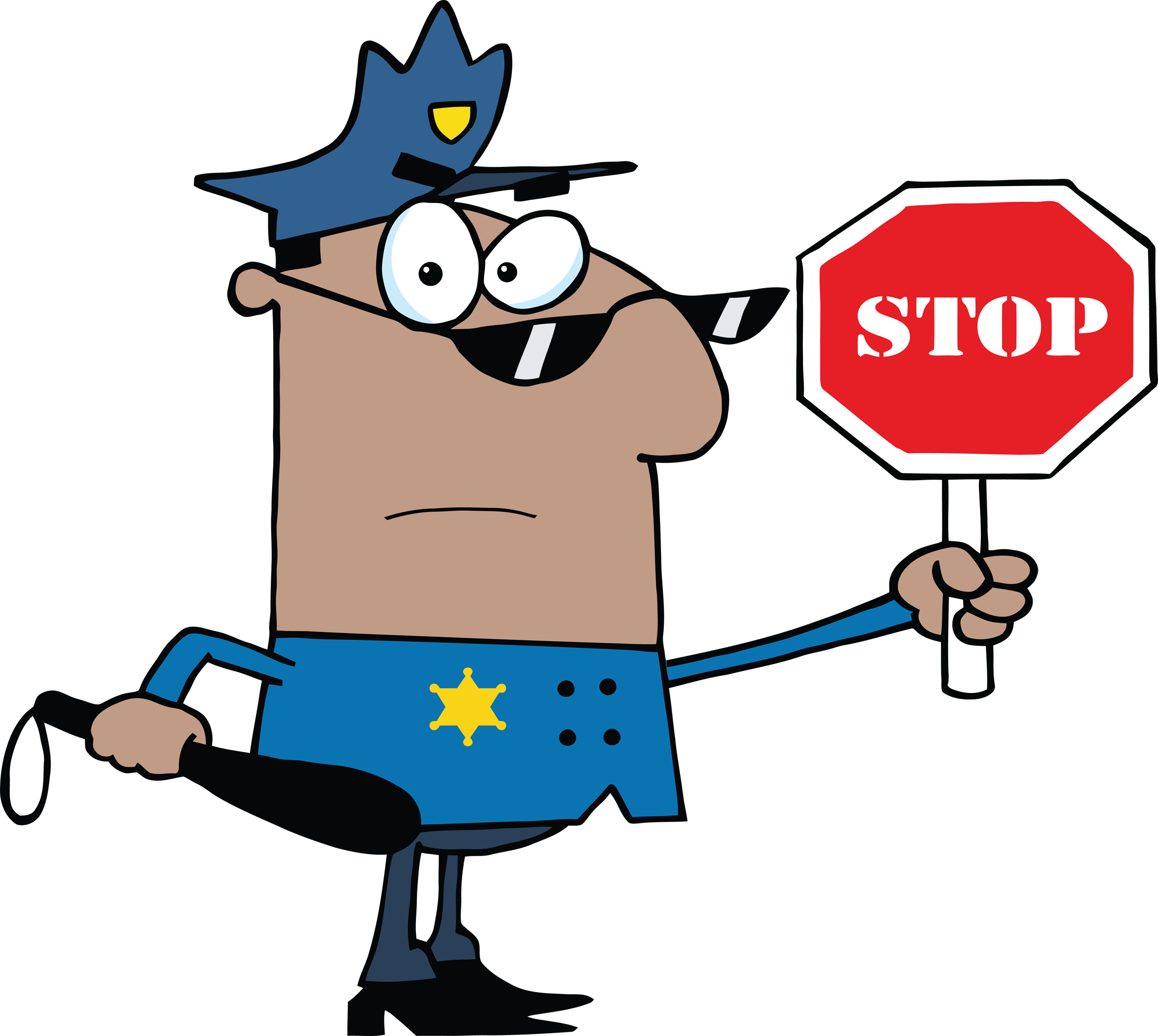 عزرائيل يخالف قوانين السير - Cartoon Policeman (2400x2147)
