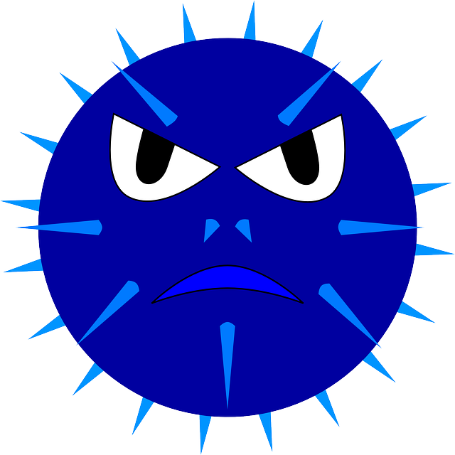 Eyes, Virus, Blue, Face, Explosives, Mine, Explosion - 10am Happy, Hate Greeting Card (640x640)