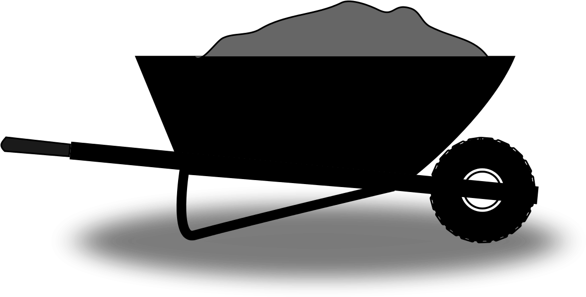 Wheelbarrow Clipart By Algotruneman - Carrinho De Mão Vetor (1200x606)