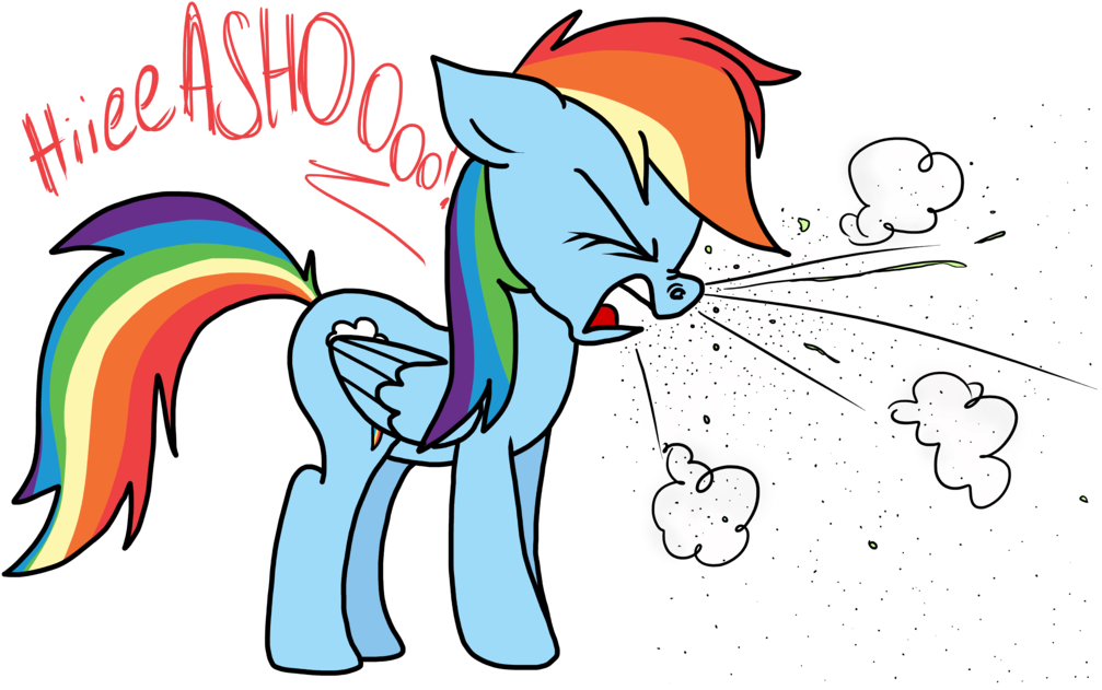 Rainbow Dash Explosion Sneeze By Psfforum - Cartoon (1024x653)