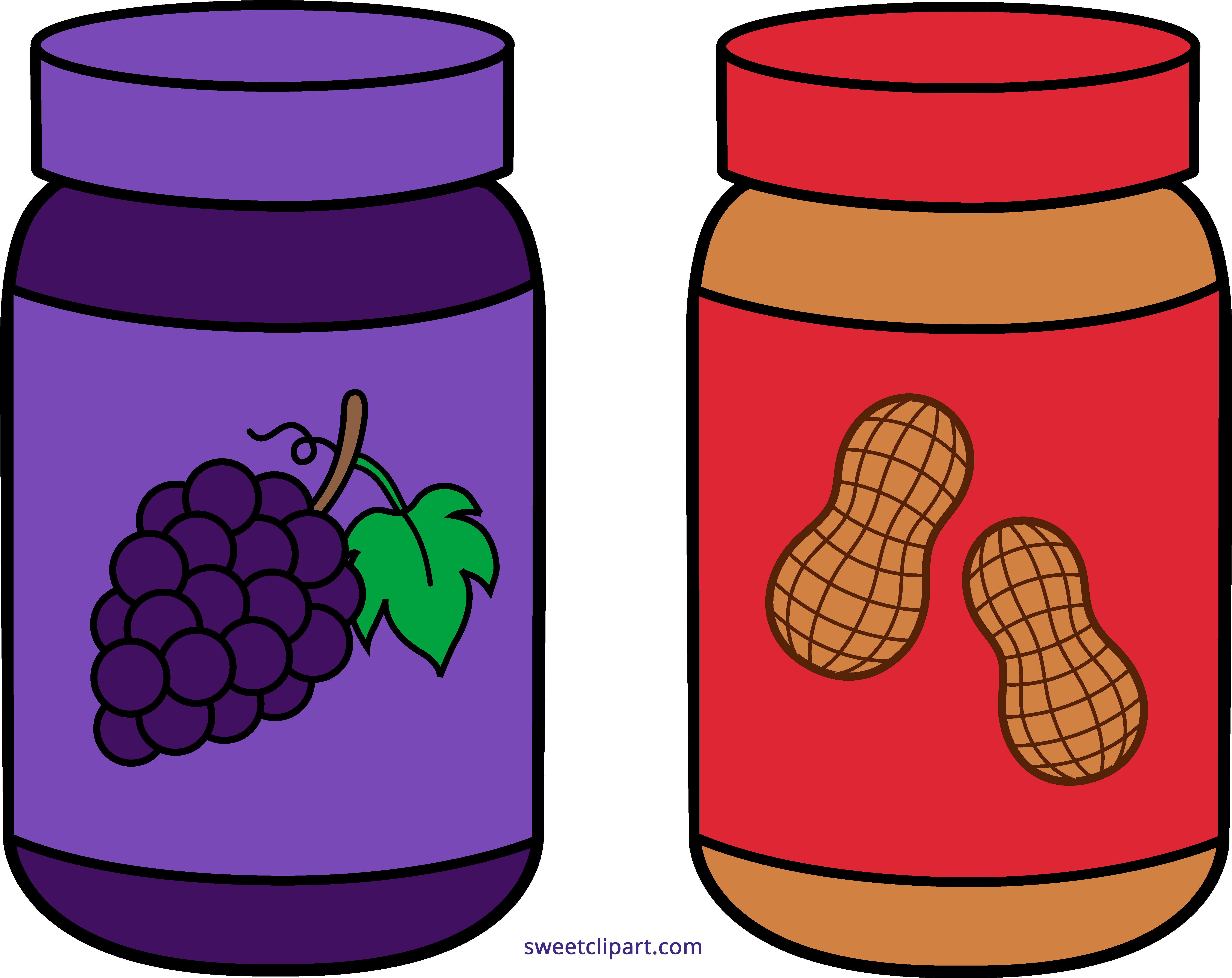 Jam Jar Clipart - Peanut Butter Clipart (5865x4647)