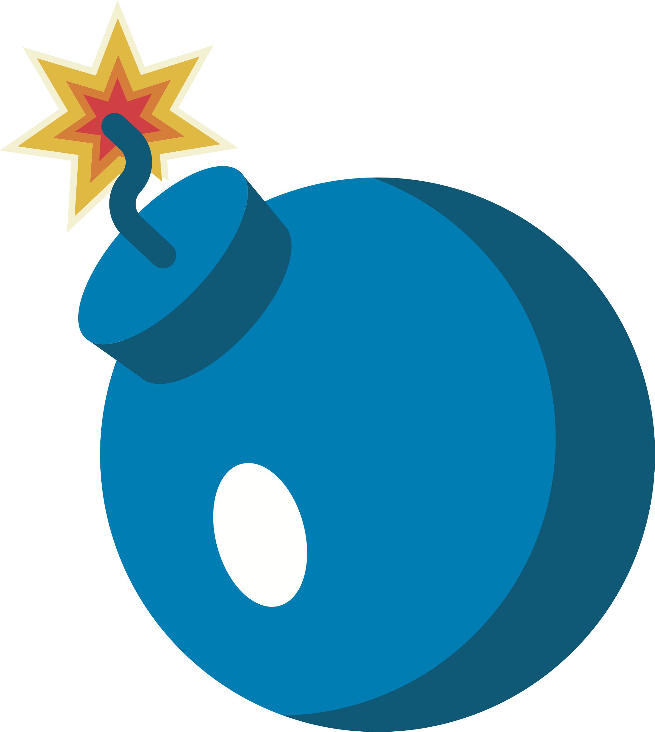 Big Image - Bomb Clipart Blue (2101x2350)