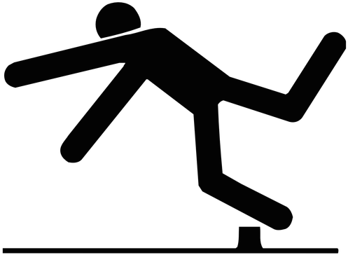 Falling Flat On My Growth Mindset - Icone Chute (535x488)