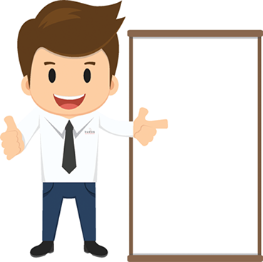 Kudos Security Sales Character - Boy Point Clipart Png (369x367)