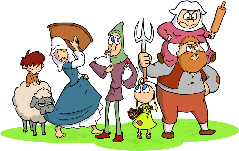 Peasants By Earthvsthederek Peasants By Earthvsthederek - Group Of Peasants Cartoon (1024x664)