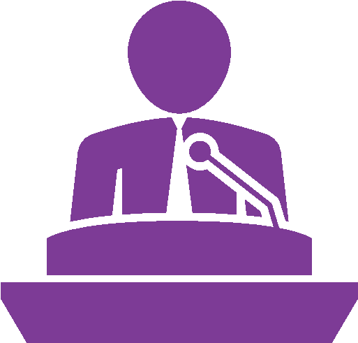 Overcome The Fear Of Public Speaking - Man Talking At A Podium (512x512)