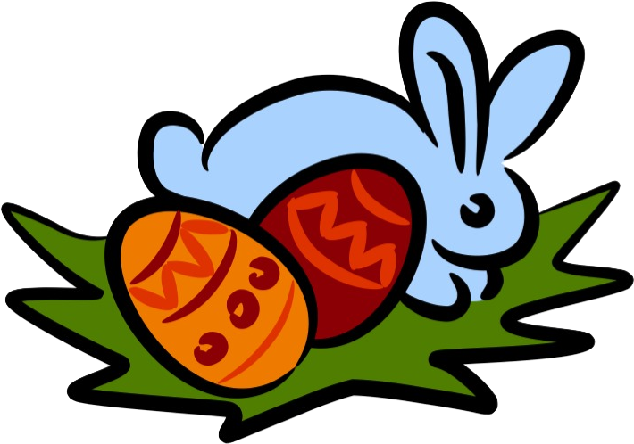 Image Of Easter Eggs And Rabbit - Image Of Easter Eggs And Rabbit (771x612)