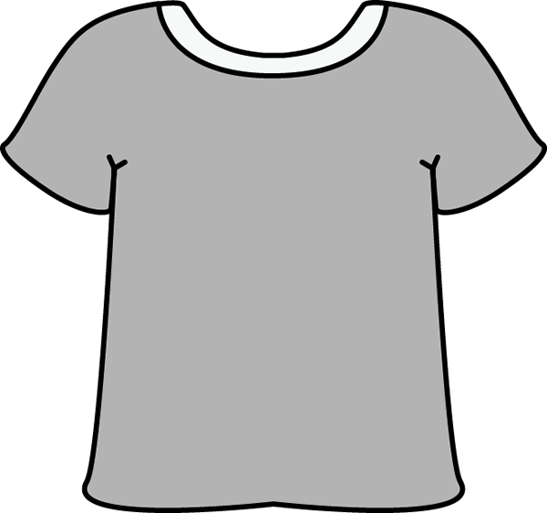 Gray Tshirt With A White Collar - Grey T Shirt White Collar (600x562)