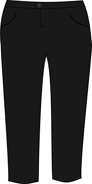 Trousers Black Clip Art At Png Png Images - Trousers Clipart (294x590)