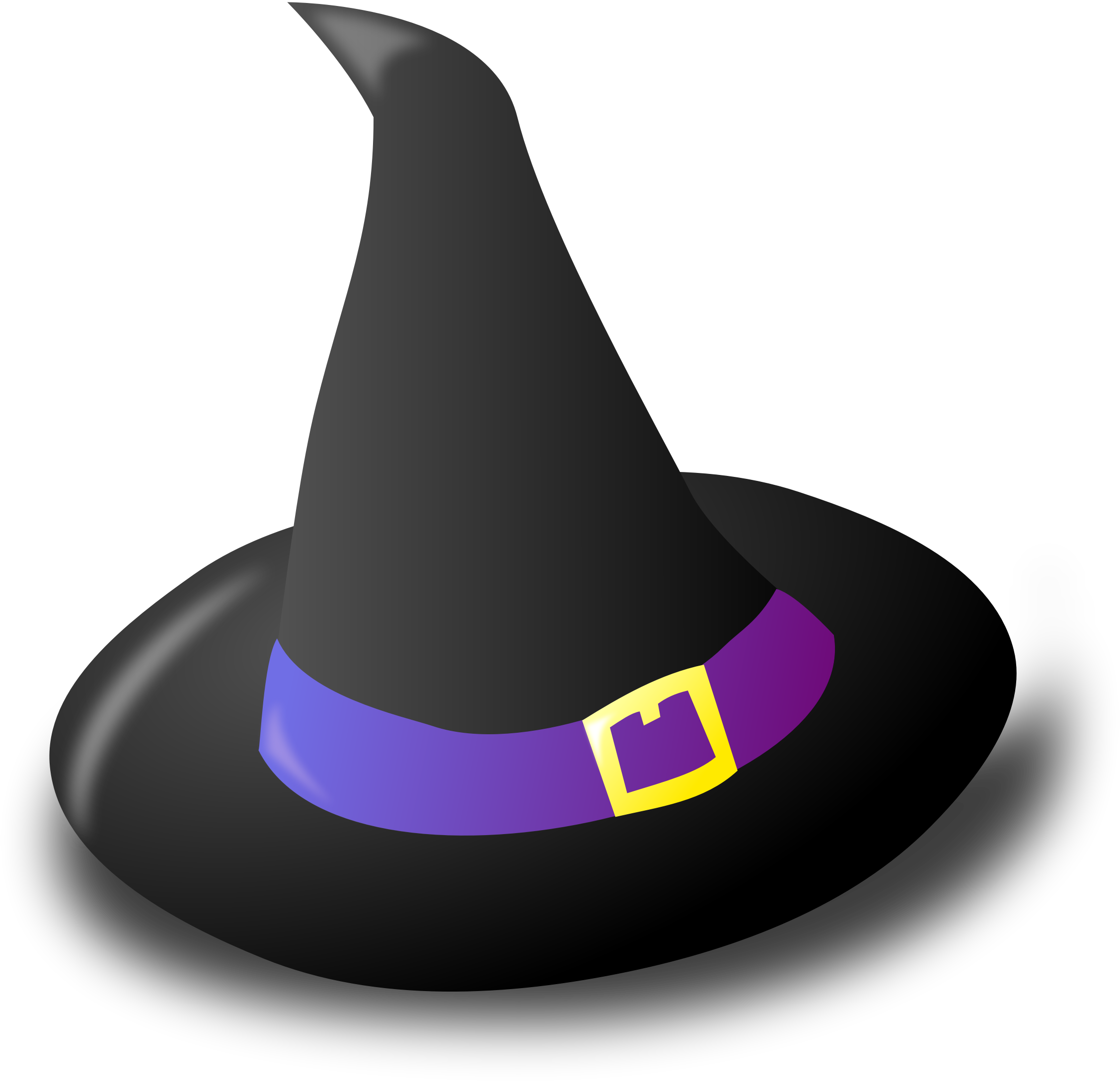 Black - Black Witches Hat Clipart (2255x2176)