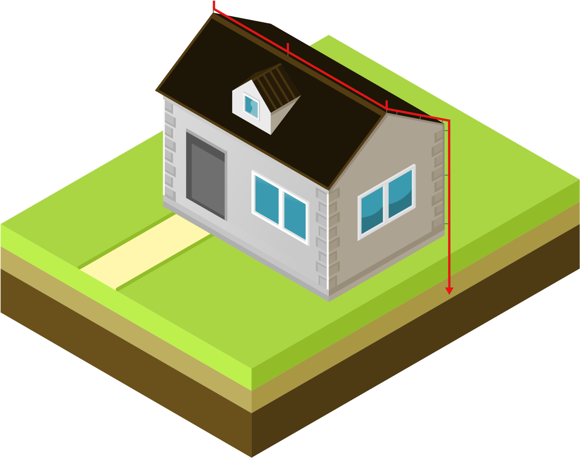 Isometric Design Illustration Pohon (1920x1532)