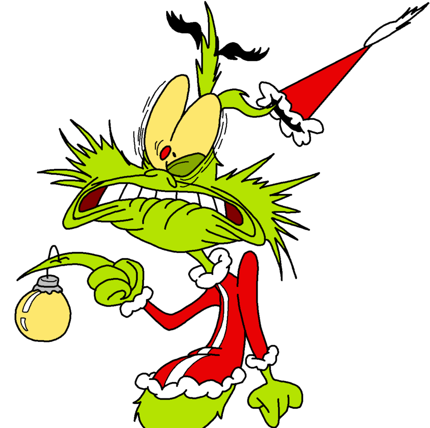 The Grinch In Pain - Cartoon Grinch Png (900x878)