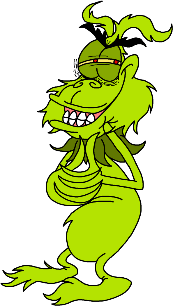 Grinch Smiling Like A Chimp By Lotusbandicoot - Transparent Grinch Face (721x1107)