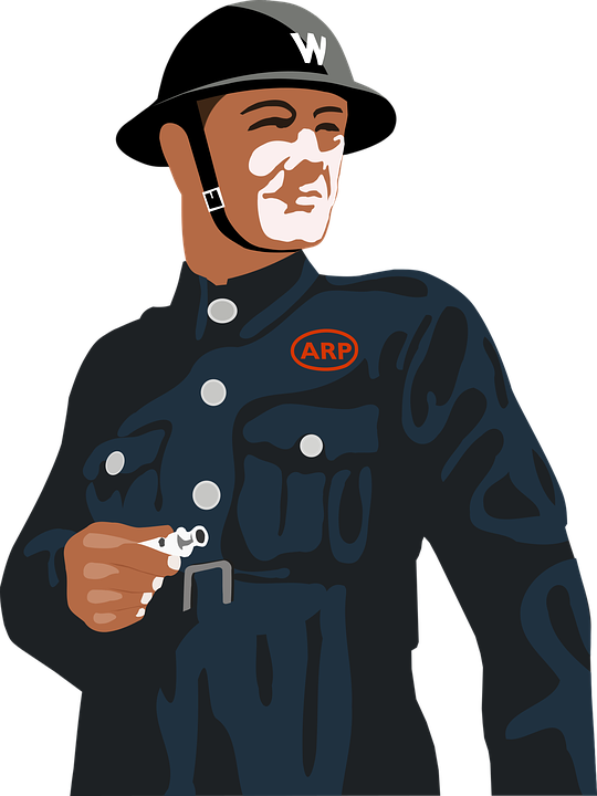 Free Police Cliparts 12, Buy Clip Art - Ww2 Air Raid Warden (540x720)