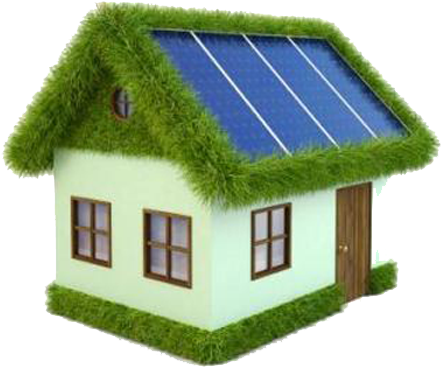 Bioedilizia - House Made Of Solar Panels (486x427)