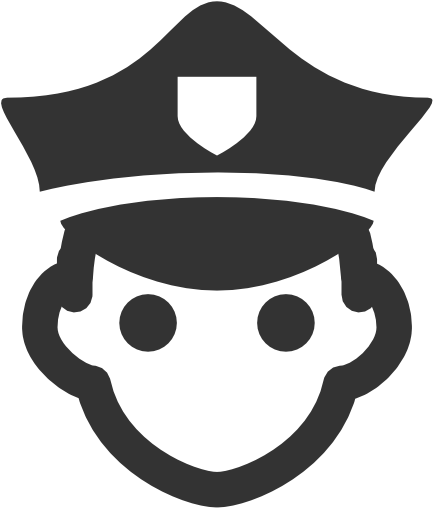 Running Cop Icons - Police Icon Vector (512x512)