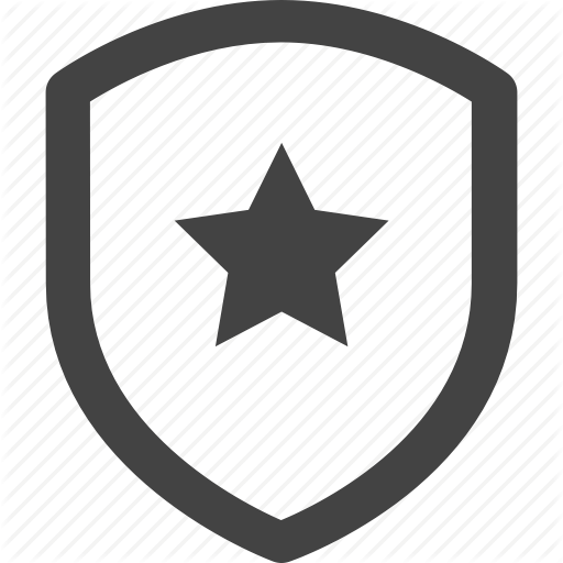 Police Shield With A Star Symbol - Two Stars And A Wish (512x512)