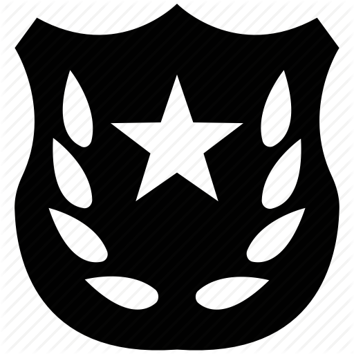 Police Badge Icon Royalty Free Vector Image - Inter Milan Logo Black And White (512x512)