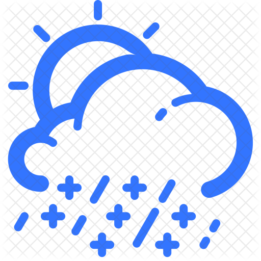Sun, And, Cloud, With, Snow, Rain, Shower, Rainy, - Cerah Berawan Icon Bmkg (512x512)