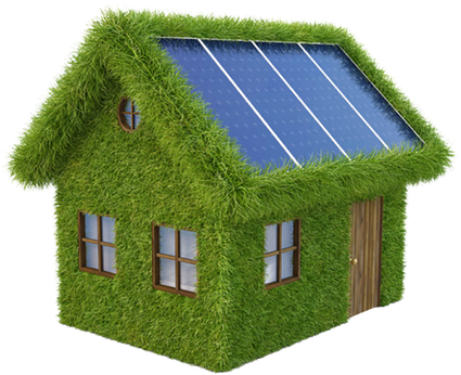 Solar House Png - Make An Eco Friendly House (452x452)