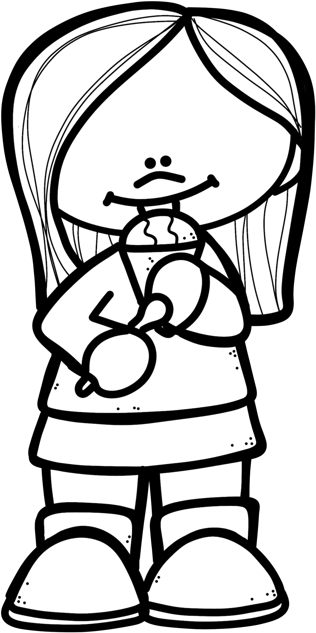 *✿**✿*crealo Tu*✿**✿* - Dibujo Blanco Y Negro Melonheadz Escuela Png (1068x2100)