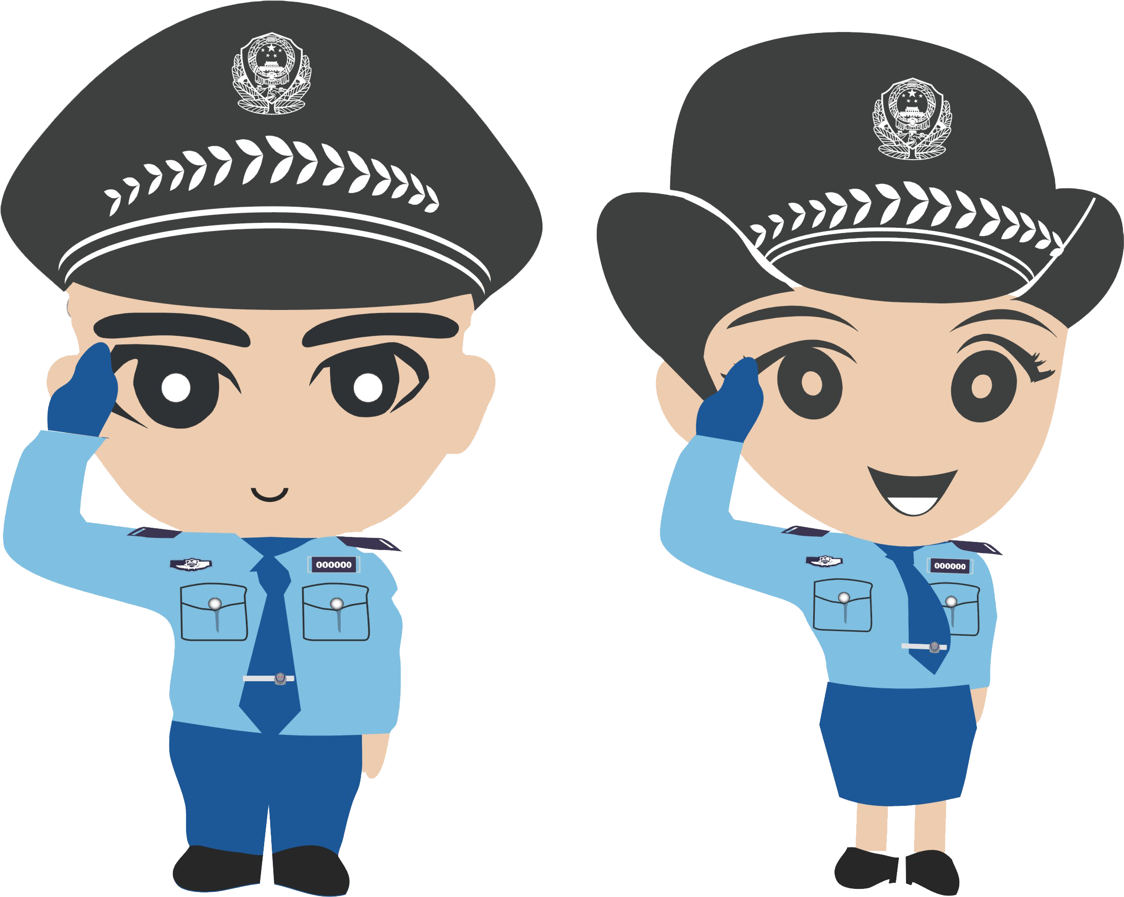Police Officer Cartoon Chinese Public Security Bureau - Police Hand Cartoon (2520x2338)