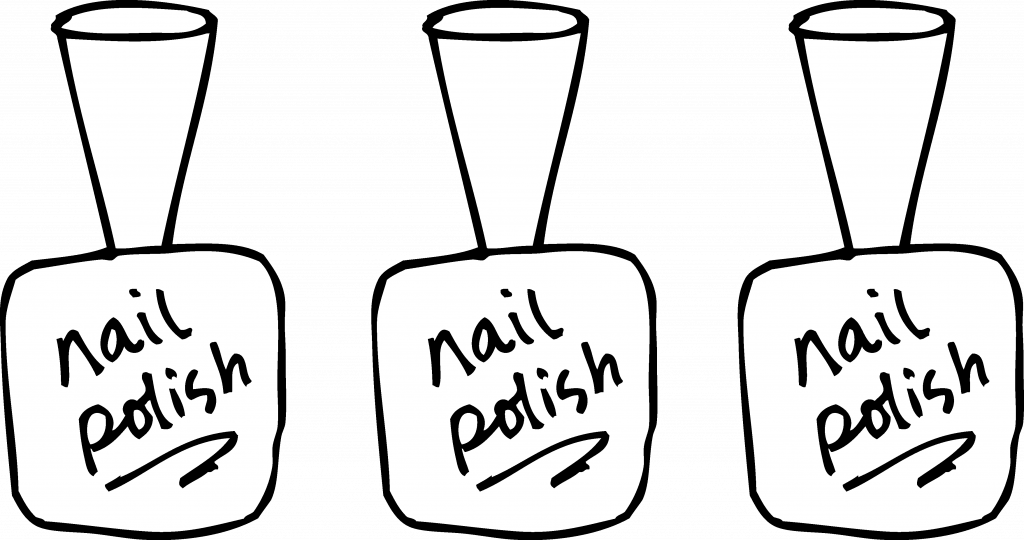 Unsurpassed Nail Polish Coloring Page Free Clip - Nail Polish Clipart (1024x540)