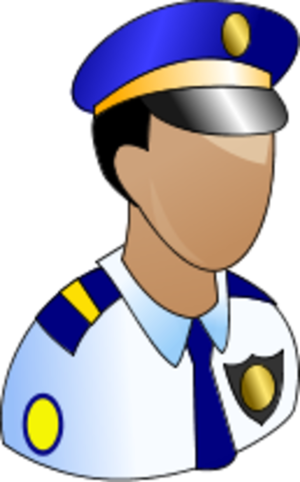 Vector Clip Art - Police Man (600x963)