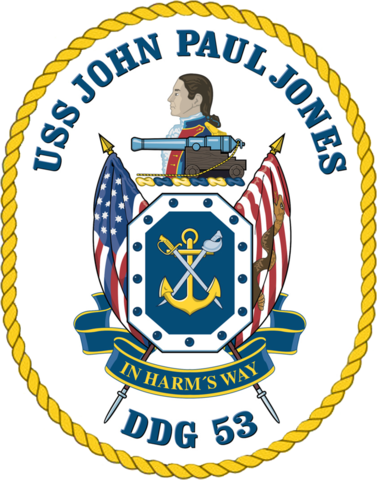 188 × 240 Pixels - Uss John Paul Jones Crest (377x480)