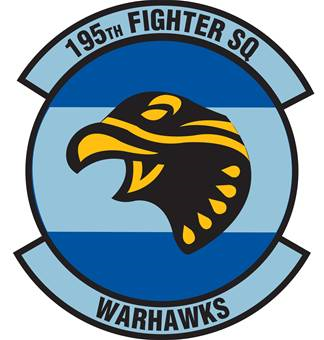 195th Fighter Squadron Emblem - 38th Aerial Port Squadron (324x340)