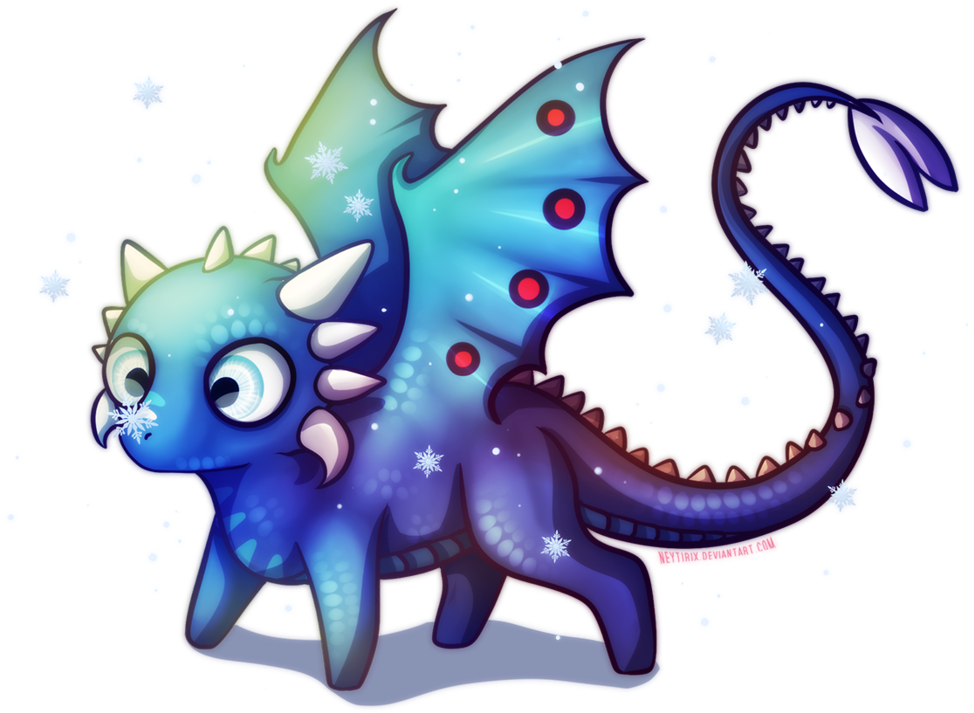 Snow Flakes By Neytirix - Dragon (1024x751)