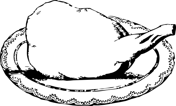 Free Vector Shoulder Of Mutton Clip Art - Mutton Clipart Black And White (600x364)