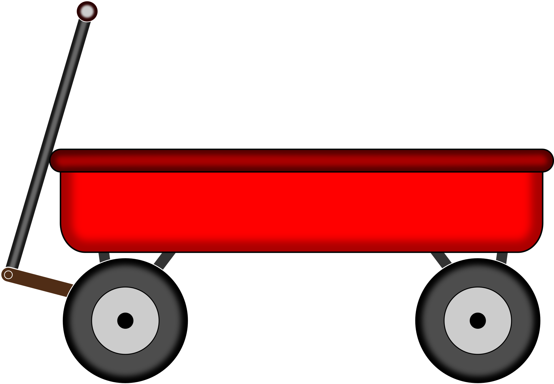 Clipart - Little Red Wagon Clipart (2400x2400)