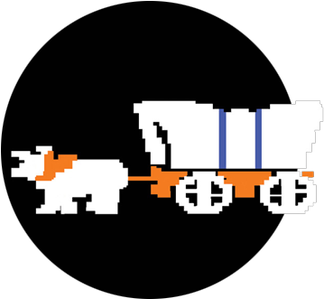 Oxen Team Pulling Covered Wagon Image From Oregon Trail - Walking Oregon Trail Game Transparent (400x400)