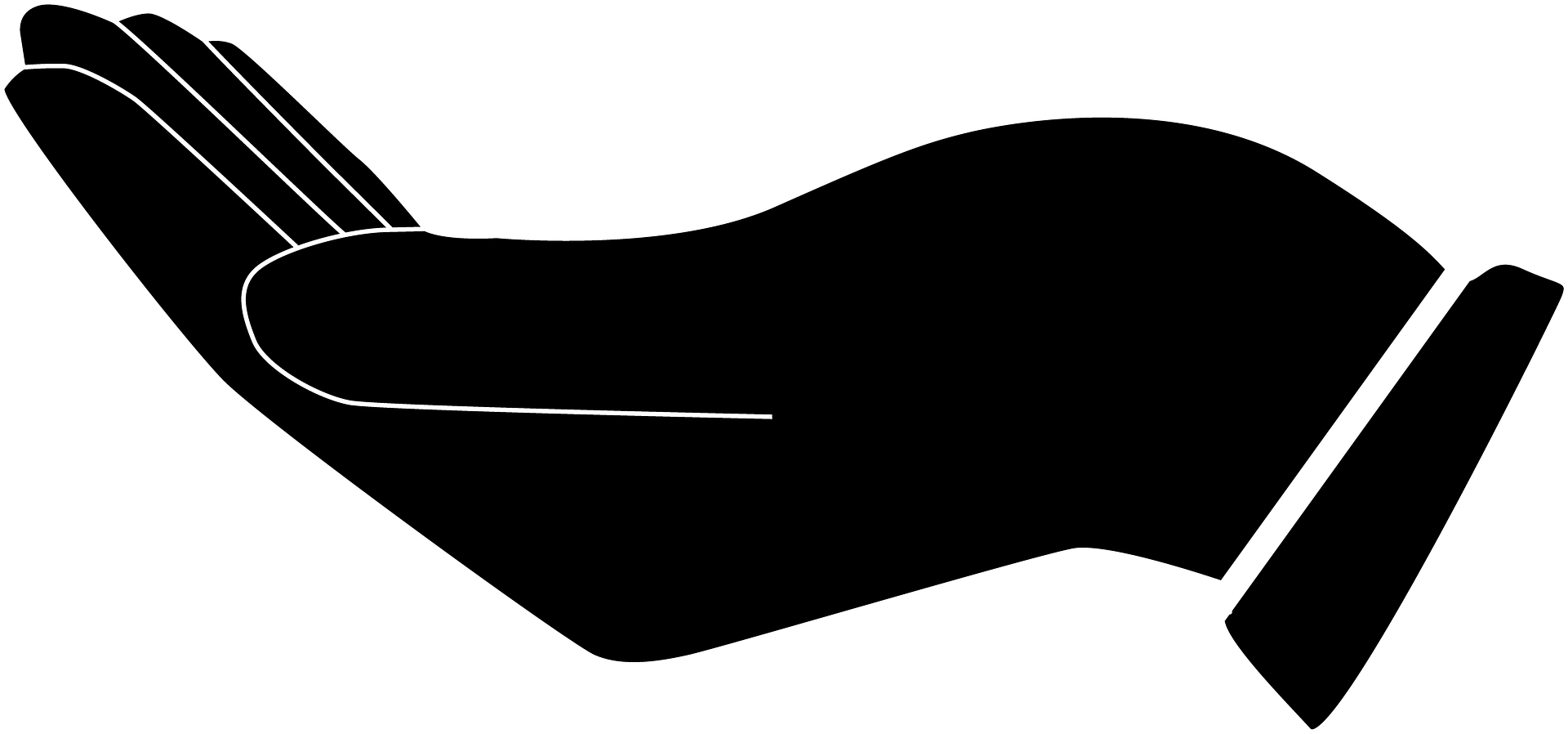 Картинки По Запросу На Ладони Силуэт - Open Hand Silhouette (1920x898)