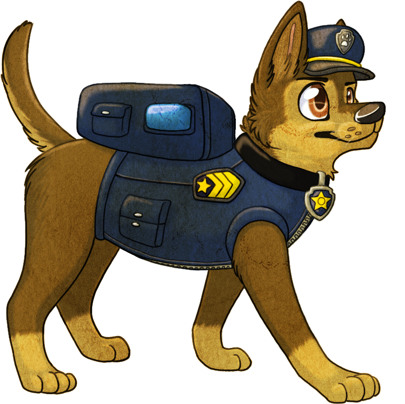 Police Dog Stock Illustrations - Chase Is On The Case (1000x1000)