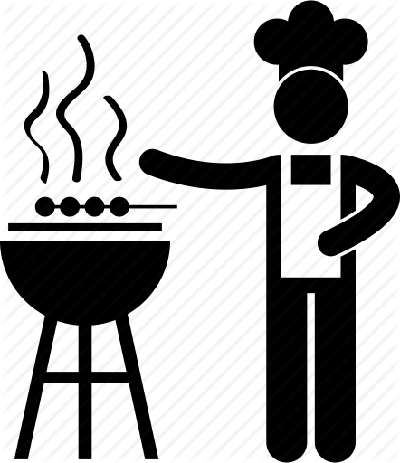 Bbq, Chef, Cook, Food, Meat, Seller, Stall Icon Icon - Exhibition Stall Icon Png (442x512)