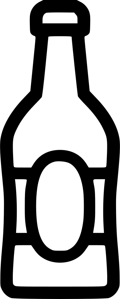 Beer Bottle Comments - Icon Beer Bottle Png Black (394x980)