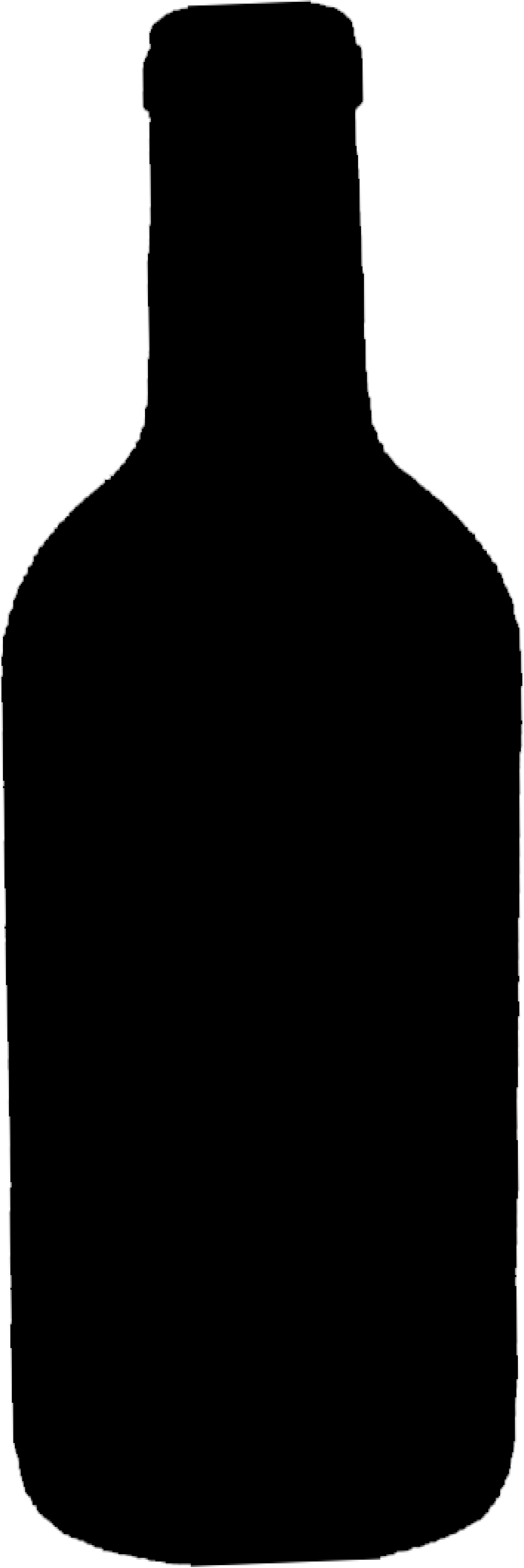 Wine Bottle Silhouette Wall Chalk Board [777983] - Plastic Bottle Silhouette Png (1973x5905)
