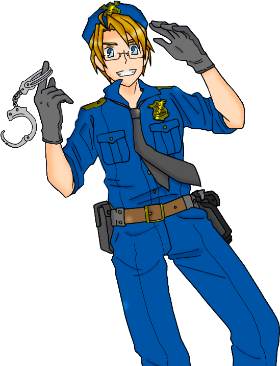 Policeman America By Koharukage - Anime (575x731)